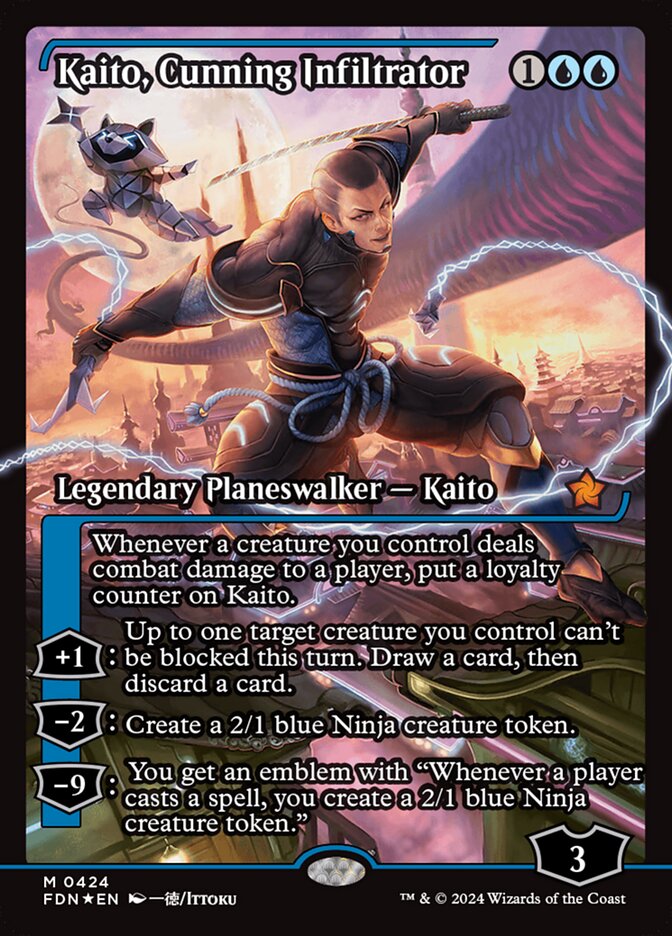 Kaito, Cunning Infiltrator - [Foil, Showcase] Foundations (FDN)