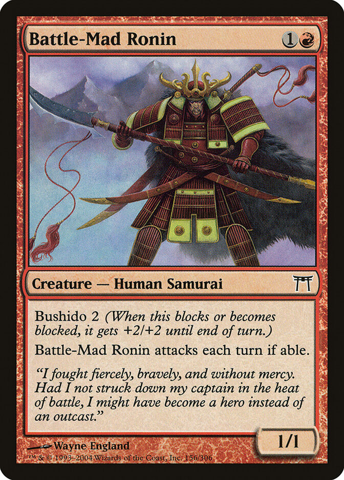 Battle-Mad Ronin (156) - Champions of Kamigawa (CHK)