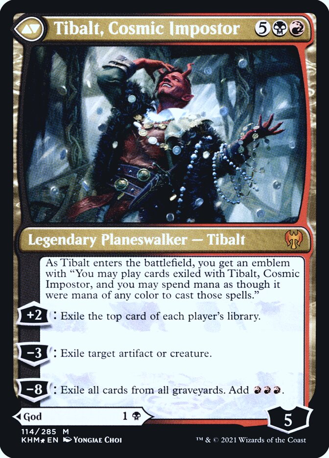 Valki, God of Lies // Tibalt, Cosmic Impostor (114s) - Kaldheim Promos (PKHM)