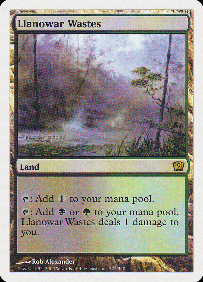 Llanowar Wastes (322) - Ninth Edition (9ED)