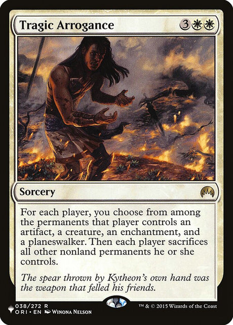 Tragic Arrogance (ORI-38) - The List (PLST)
