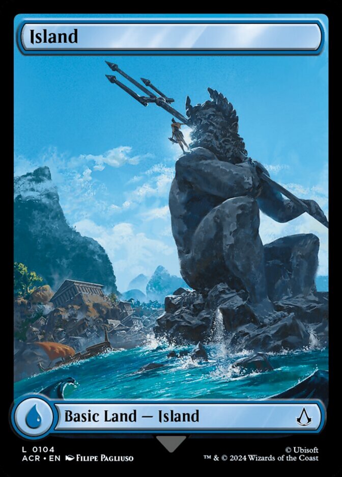 Island (104) - [Foil, Full Art] Assassin's Creed (ACR)