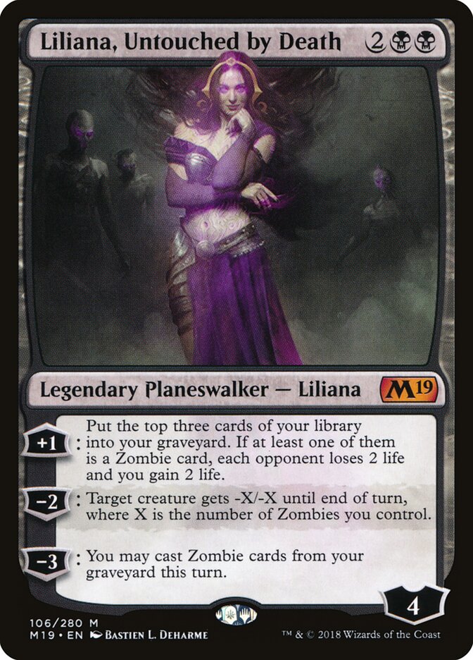 Liliana, Untouched by Death (106) - Core Set 2019 (M19)