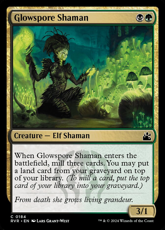 Glowspore Shaman (184) - Ravnica Remastered (RVR)