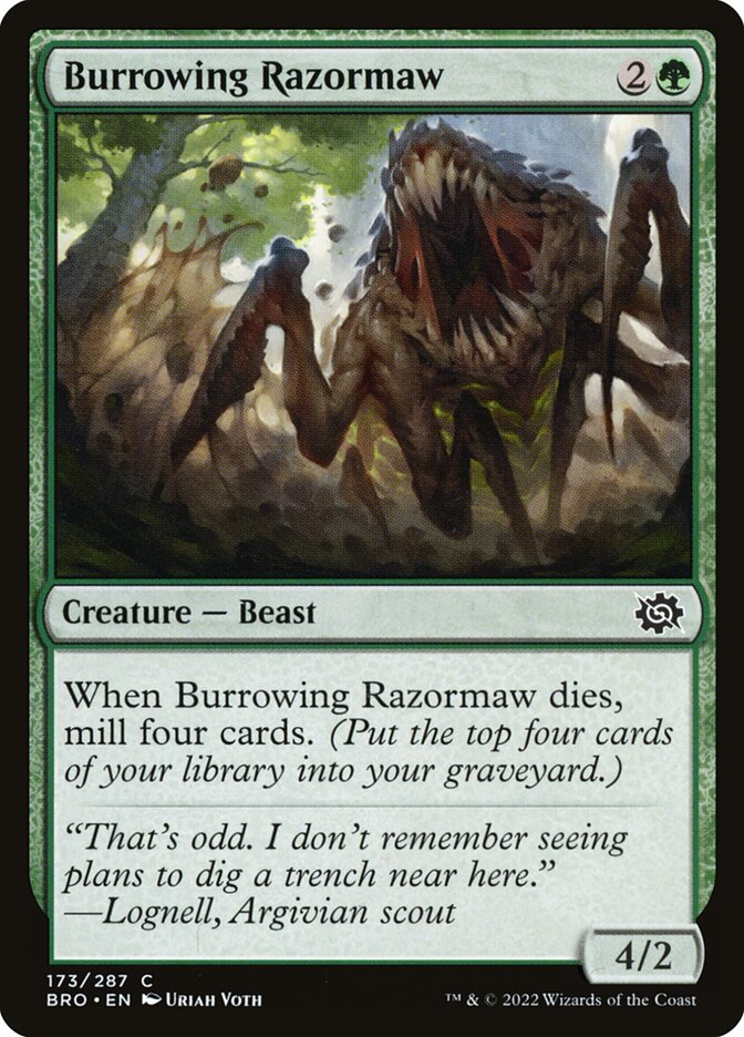Burrowing Razormaw (173) - The Brothers' War (BRO)