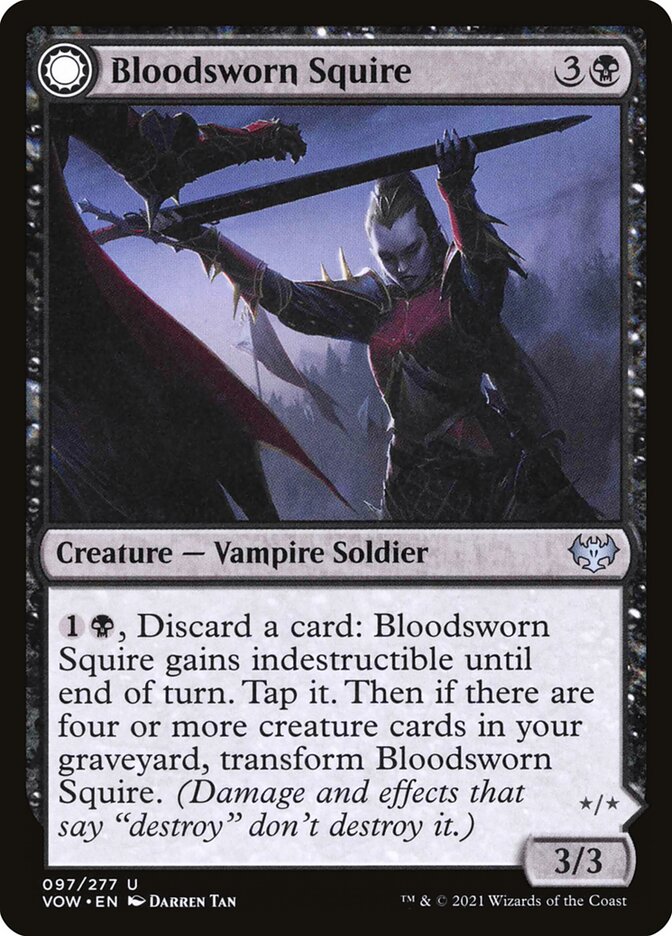 Bloodsworn Squire // Bloodsworn Knight (97) - Innistrad: Crimson Vow (VOW)