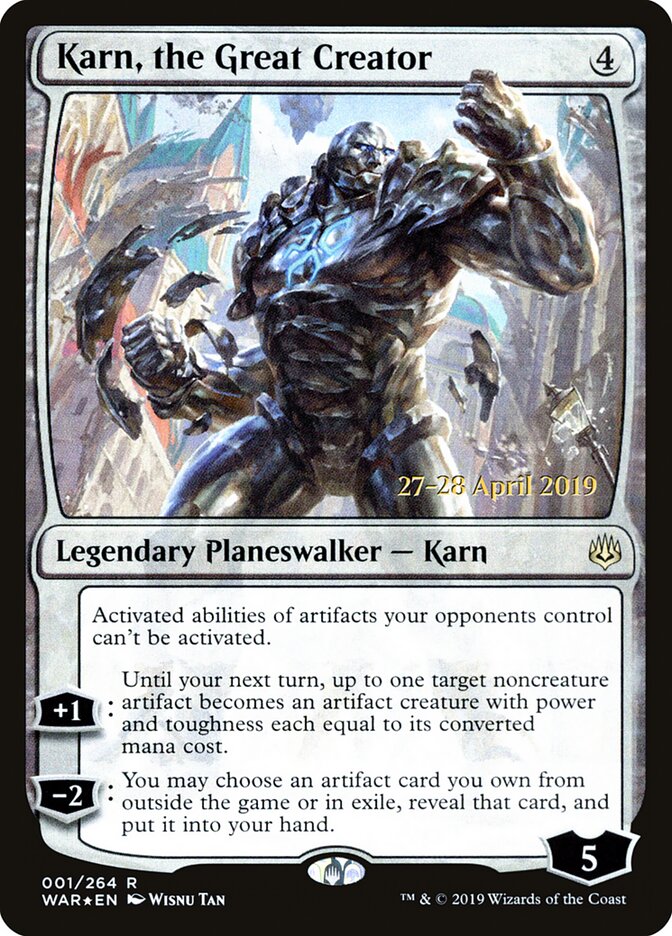 Karn, the Great Creator (1s) - War of the Spark Promos (PWAR)