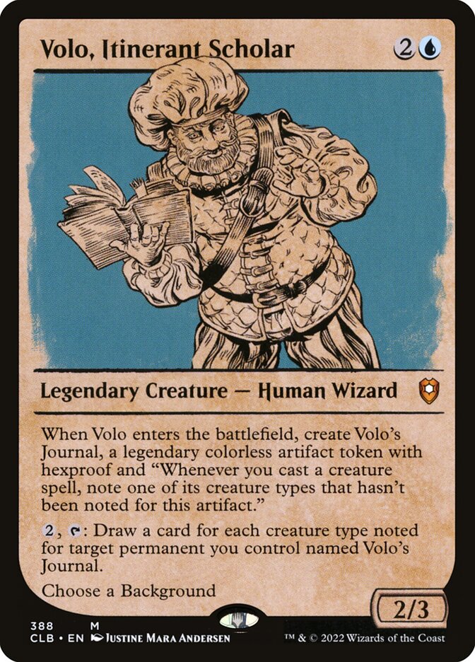 Volo, Itinerant Scholar (388) - Commander Legends: Battle for Baldur's Gate (CLB)