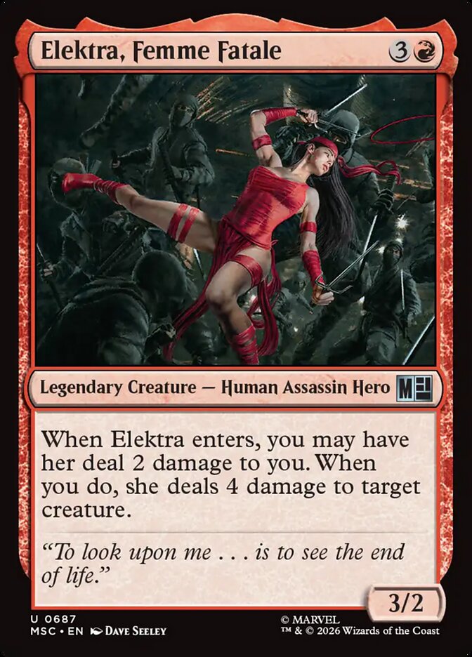 Elektra, Femme Fatale (687) - Marvel Super Heroes Commander (MSC)