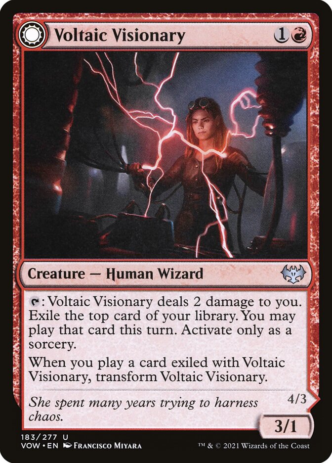 Voltaic Visionary // Volt-Charged Berserker (183) - Innistrad: Crimson Vow (VOW)