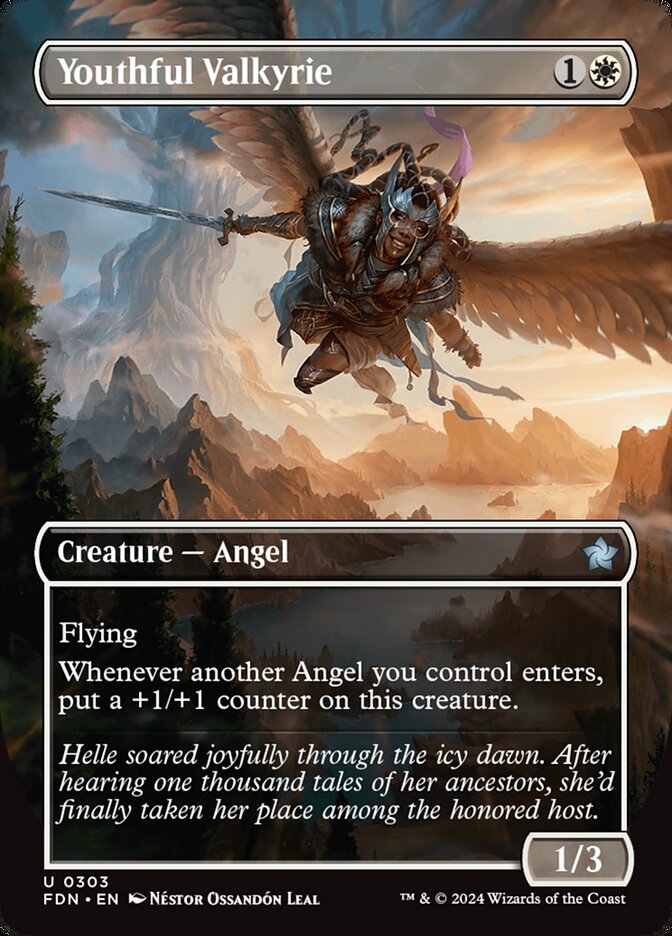 Youthful Valkyrie - [Foil, Borderless] Foundations (FDN)