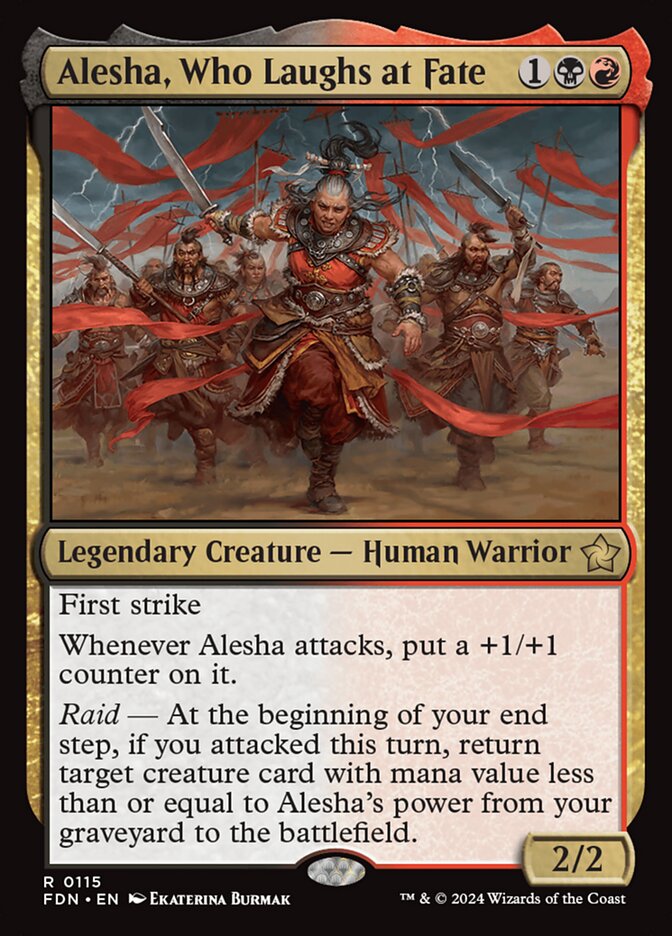 Alesha, Who Laughs at Fate - [Foil] Foundations (FDN)
