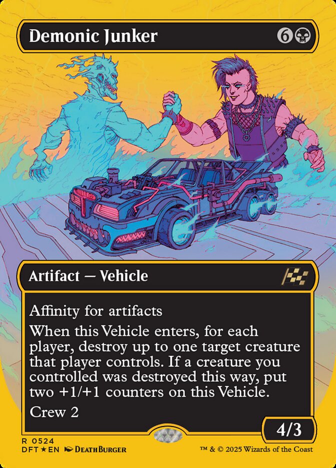 Demonic Junker - [First Place Foil, Borderless] Aetherdrift (DFT)