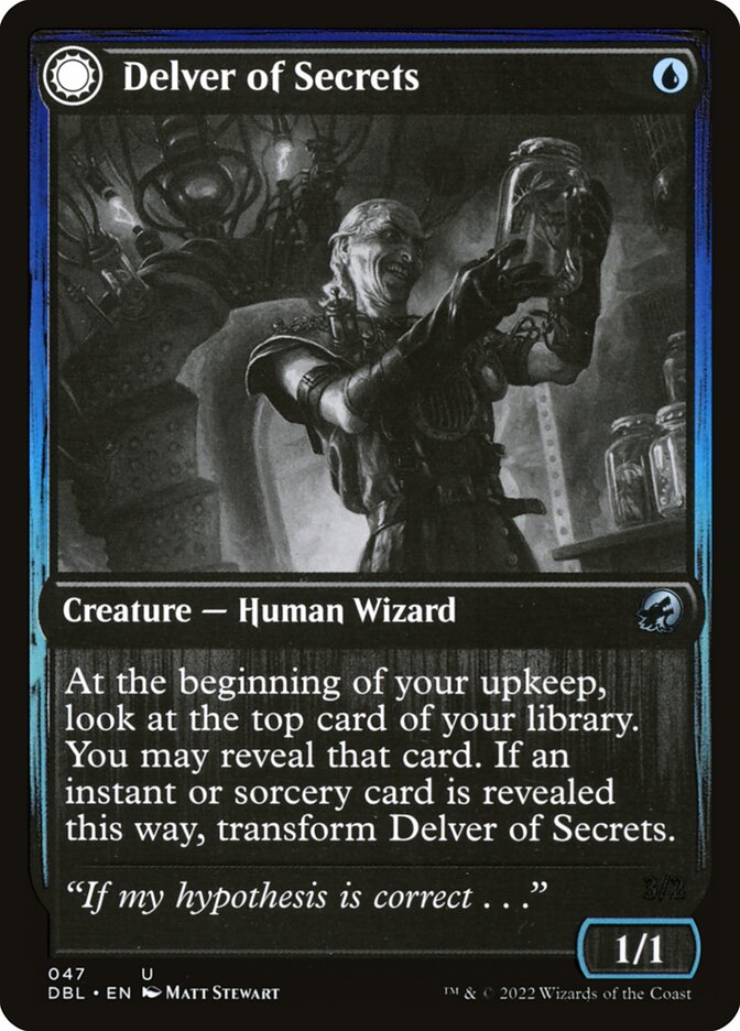 Delver of Secrets // Insectile Aberration - [Foil] Innistrad: Double Feature (DBL)
