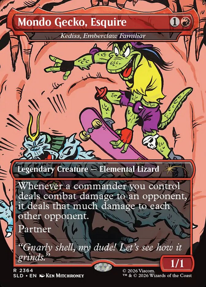 Mondo Gecko, Esquire - Kediss, Emberclaw Familiar (2364) - Secret Lair Drop (SLD)