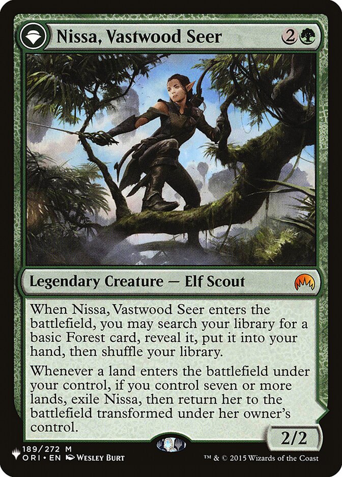 Nissa, Vastwood Seer // Nissa, Sage Animist (ORI-189) - The List (PLST)