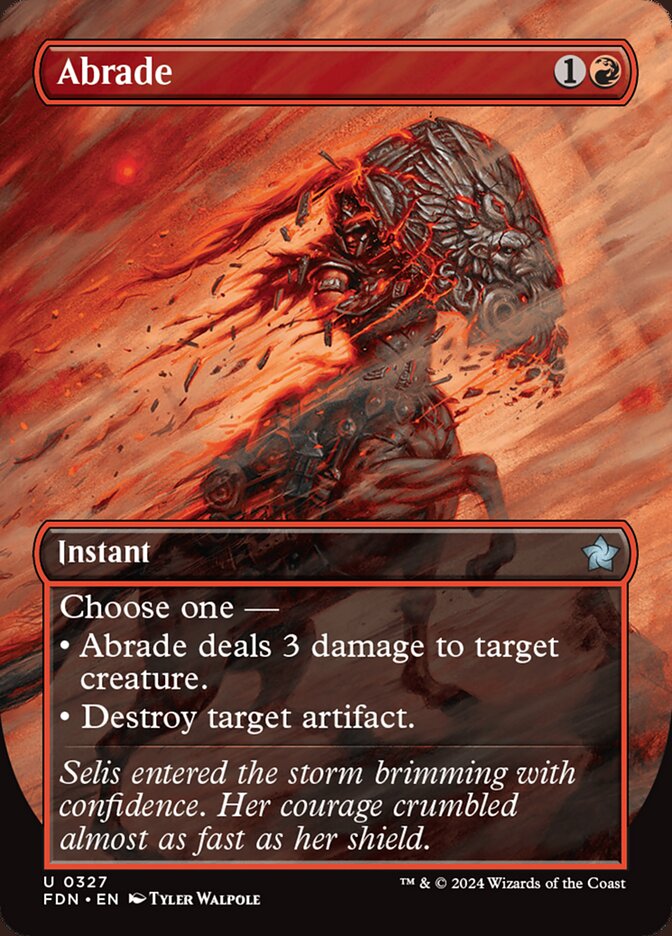 Abrade - [Foil, Borderless] Foundations (FDN)