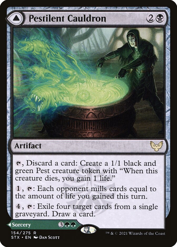 Pestilent Cauldron // Restorative Burst (154) - Strixhaven: School of Mages (STX)