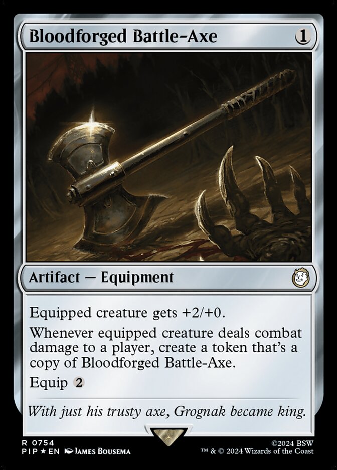 Bloodforged Battle-Axe - [Surge Foil] Fallout (PIP)