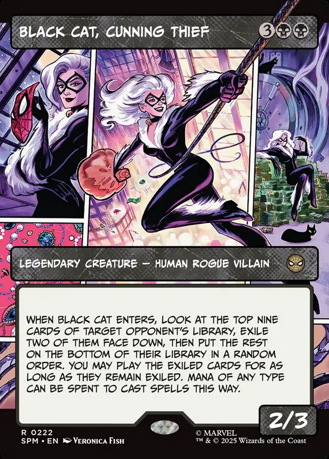 Black Cat, Cunning Thief (222) - [Foil, Showcase] Marvel's Spider-Man (SPM)