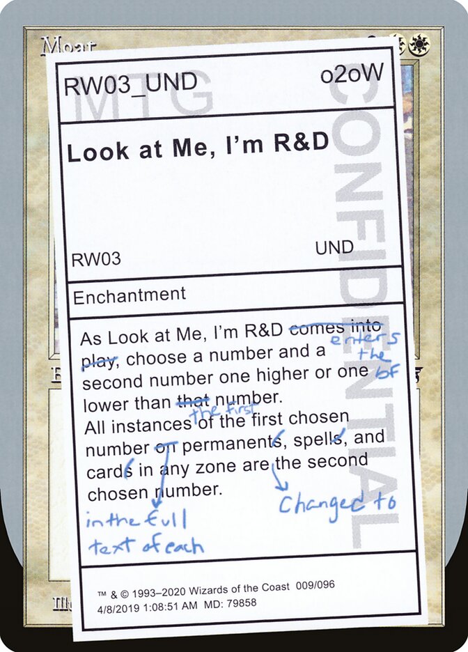 Look at Me, I'm R&D (9) - Unsanctioned (UND)