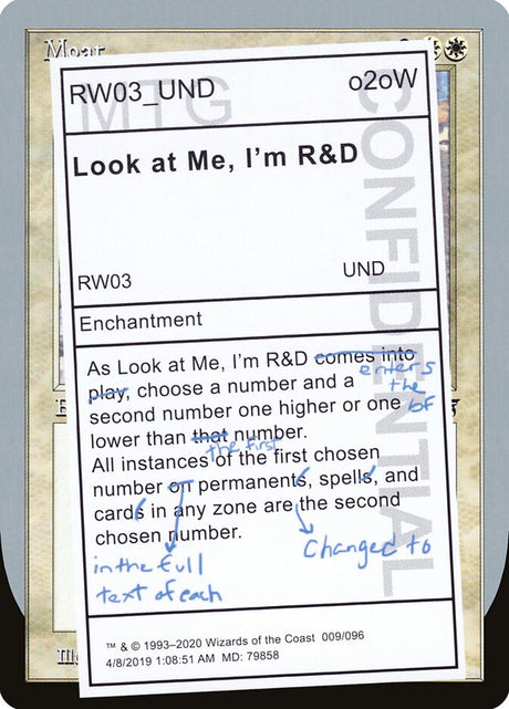 Look at Me, I'm R&D (9) - Unsanctioned (UND)