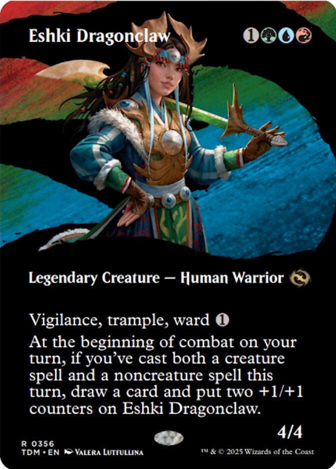 Eshki Dragonclaw (356) - [Foil, Showcase] Tarkir: Dragonstorm (TDM)