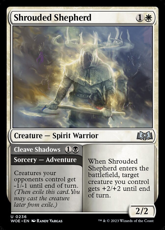 Shrouded Shepherd // Cleave Shadows (236) - Wilds of Eldraine (WOE)