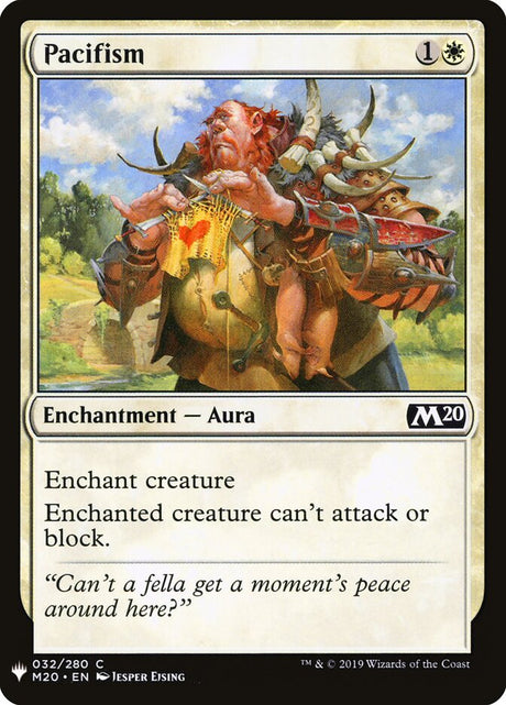 Pacifism (M20-32) - The List (PLST)