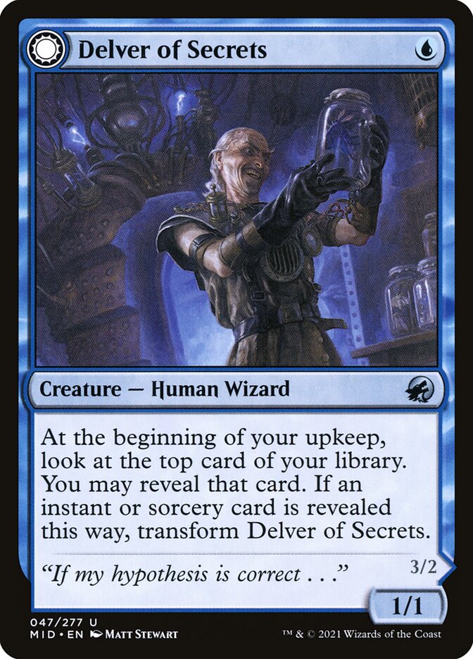 Delver of Secrets // Insectile Aberration (47) - Innistrad: Midnight Hunt (MID)