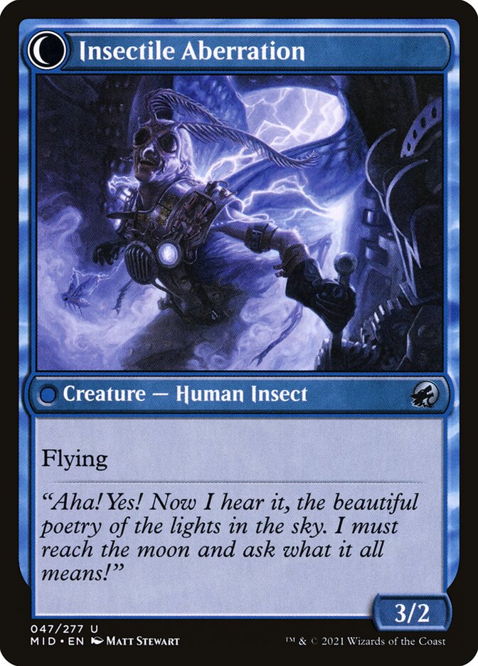 Delver of Secrets // Insectile Aberration (47) - Innistrad: Midnight Hunt (MID)