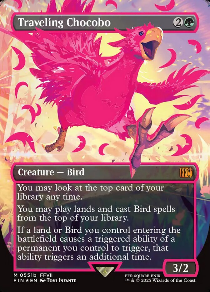 Traveling Chocobo (551b) - [Foil, Serialized] Final Fantasy (FIN)