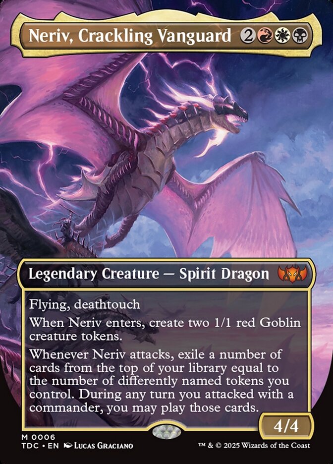 Neriv, Crackling Vanguard - [Foil, Borderless] Tarkir: Dragonstorm Commander (TDC)