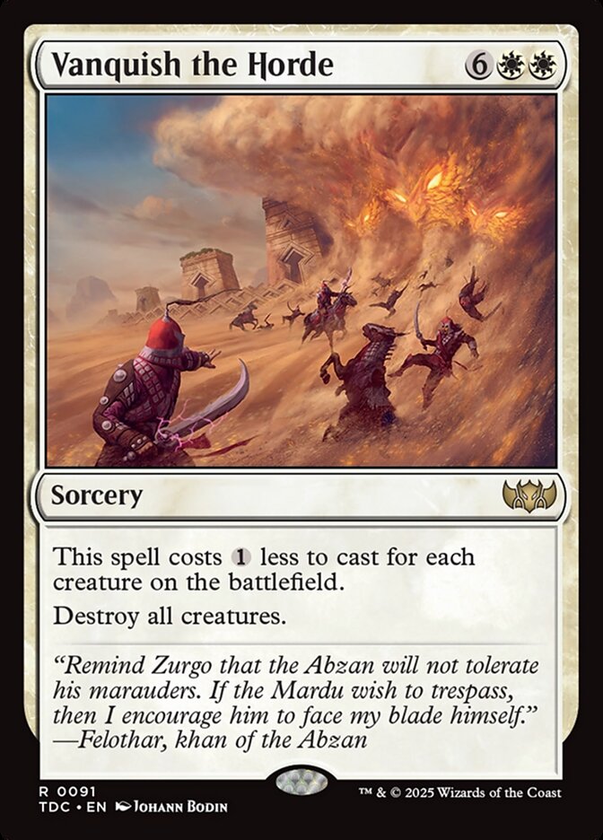 Vanquish the Horde (91) - Tarkir: Dragonstorm Commander (TDC)