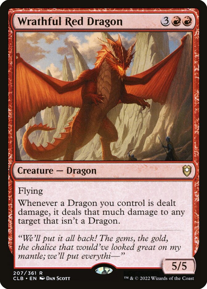 Wrathful Red Dragon (207) - Commander Legends: Battle for Baldur's Gate (CLB)