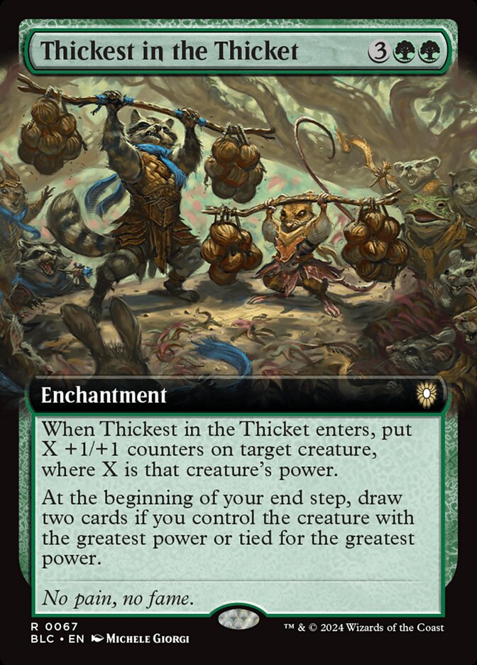 Thickest in the Thicket - [Foil, Extended Art] Bloomburrow Commander (BLC)