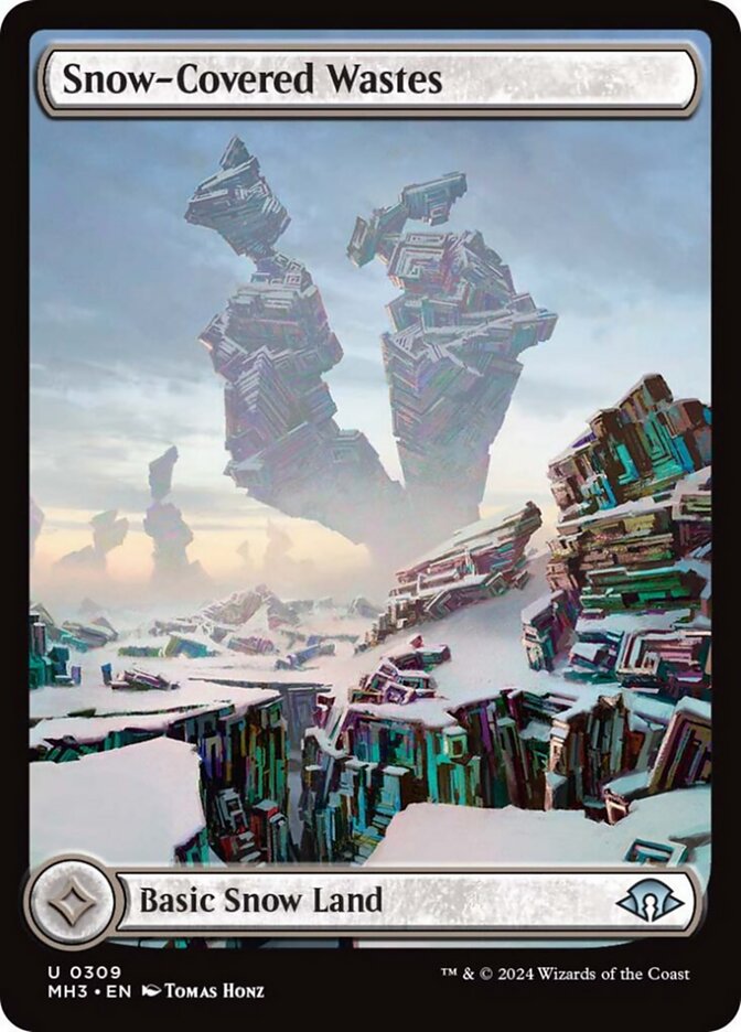 Snow-Covered Wastes (309) - [Foil, Full Art] Modern Horizons 3 (MH3)