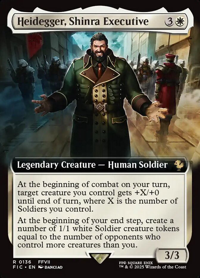 Heidegger, Shinra Executive (136) - [Extended Art] Final Fantasy Commander (FIC)