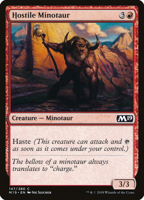 Hostile Minotaur (147) - Core Set 2019 (M19)