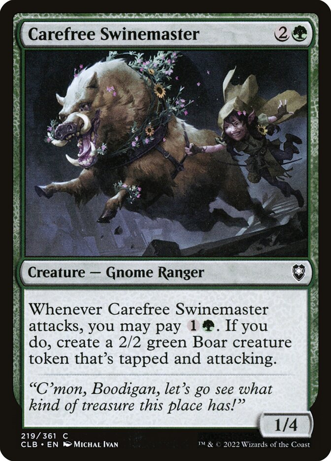 Carefree Swinemaster (219) - Commander Legends: Battle for Baldur's Gate (CLB)