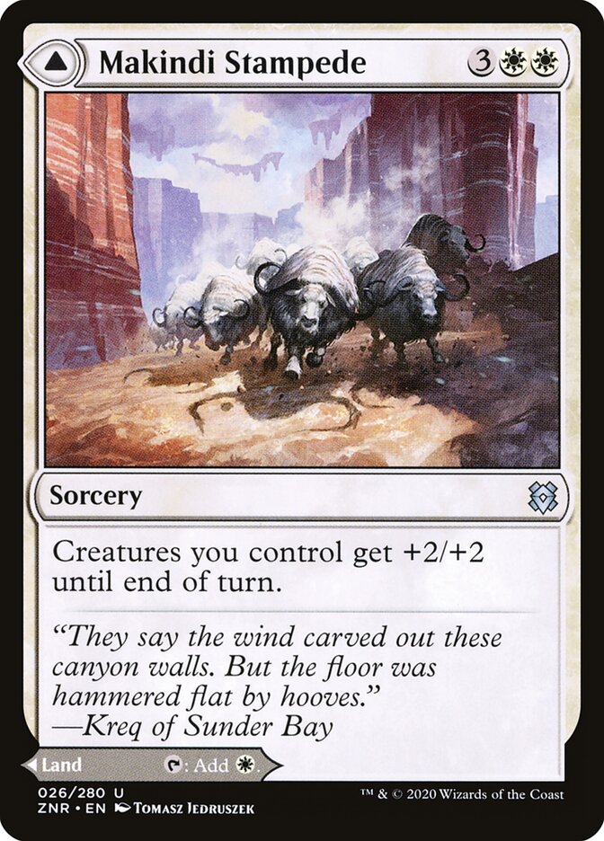 Makindi Stampede // Makindi Mesas (26) - Zendikar Rising (ZNR)
