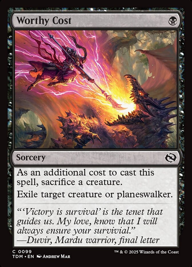Worthy Cost (99) - Tarkir: Dragonstorm (TDM)
