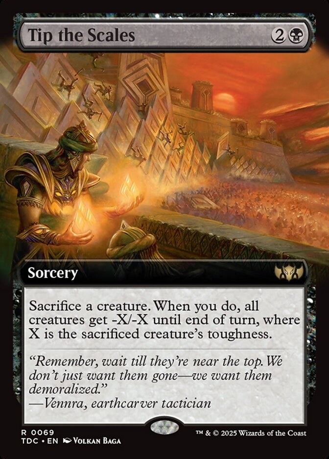 Tip the Scales - [Extended Art] Tarkir: Dragonstorm Commander (TDC)