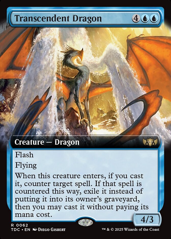 Transcendent Dragon - [Extended Art] Tarkir: Dragonstorm Commander (TDC)