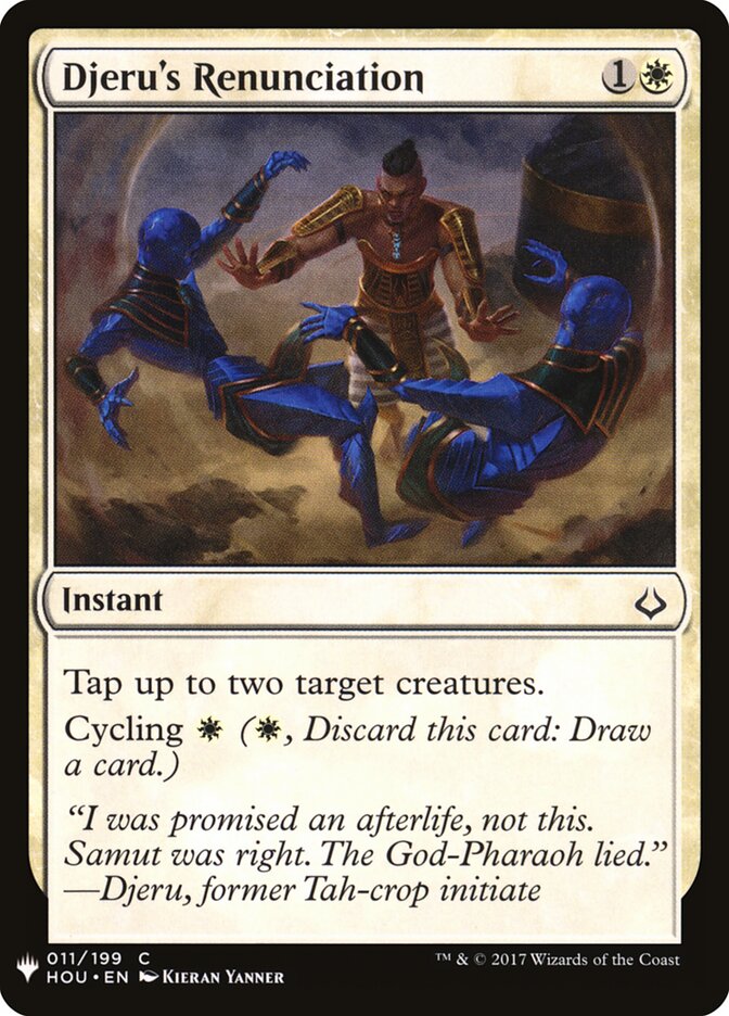 Djeru's Renunciation (HOU-11) - The List (PLST)
