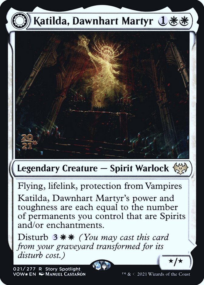 Katilda, Dawnhart Martyr // Katilda's Rising Dawn (21s) - Innistrad: Crimson Vow Promos (PVOW)