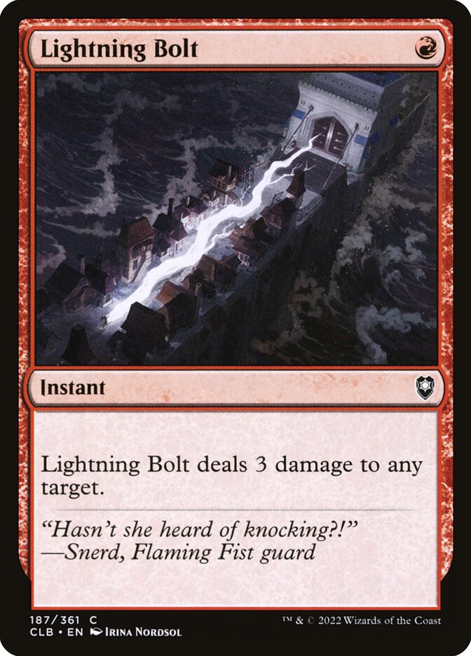 Lightning Bolt (187) - Commander Legends: Battle for Baldur's Gate (CLB)