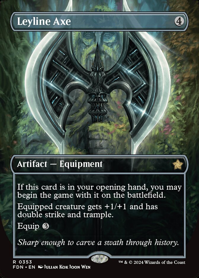 Leyline Axe - [Foil, Borderless] Foundations (FDN)