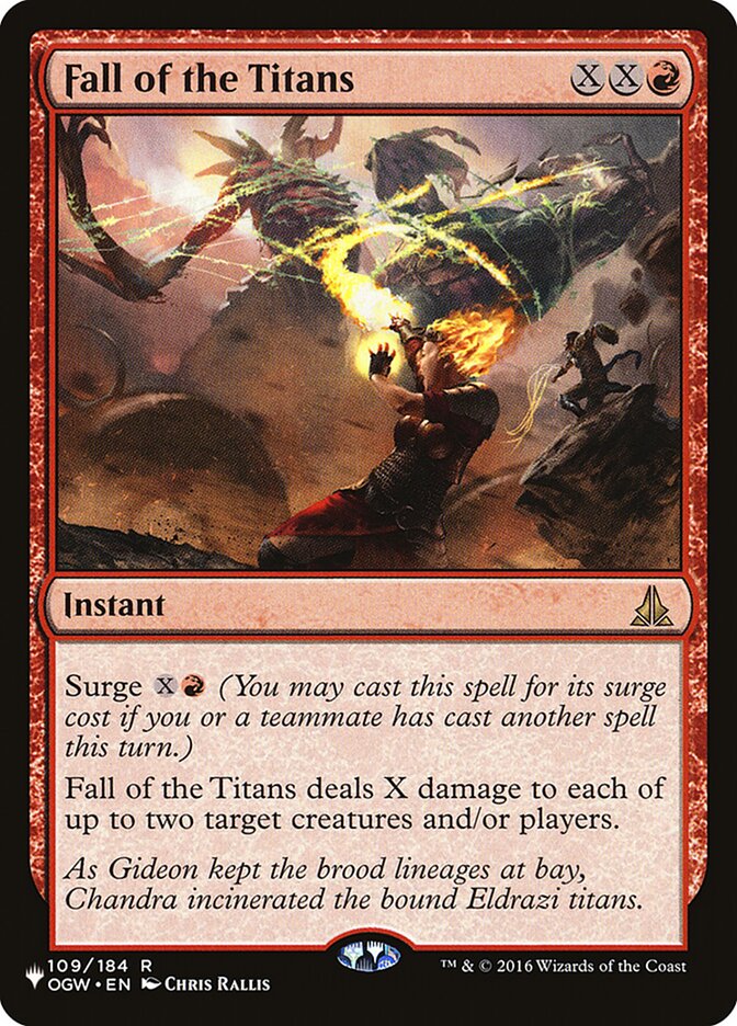 Fall of the Titans (OGW-109) - The List (PLST)
