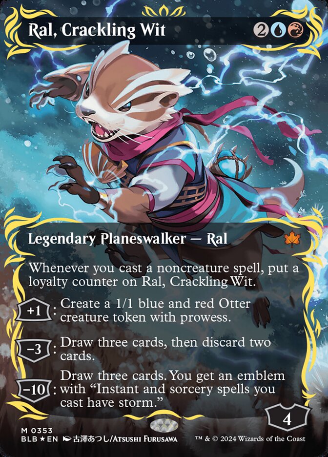 Ral, Crackling Wit - [Raised Foil, Showcase] Bloomburrow (BLB)